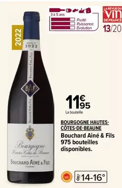 Bouchard Ainé & Fils - Bourgogne Hautes-Côtes-de-Beaune : Un vin d'exception aux caractéristiques uniques