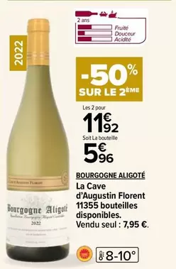 la cave d'augustin florent - bourgogne aligoté -