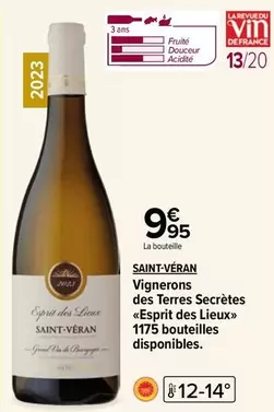 Saint-Veran - Esprit des Licuux : Vignerons des Terres Secrètes