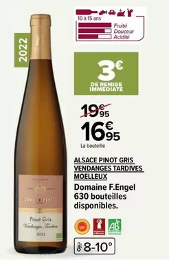 moelleux - alsace pinot gris vendanges tardives