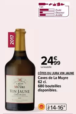 caves de la muyre - cotes du jura vin jaune -