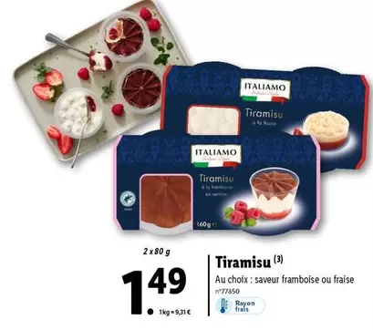 Tiramisu offre à 1,49€ sur Lidl