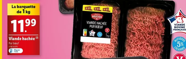 Viande Hachée offre à 11,99€ sur Lidl