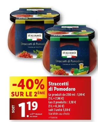 Italiamo - Straccetti Di Pomodoro offre à 1,19€ sur Lidl