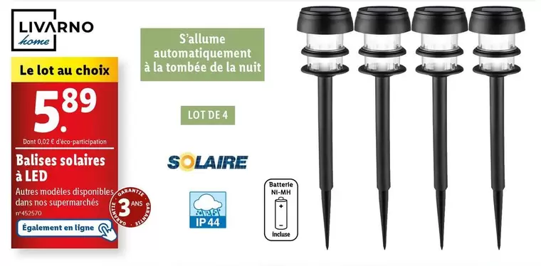 Livarno - Balises Solaires A LED 