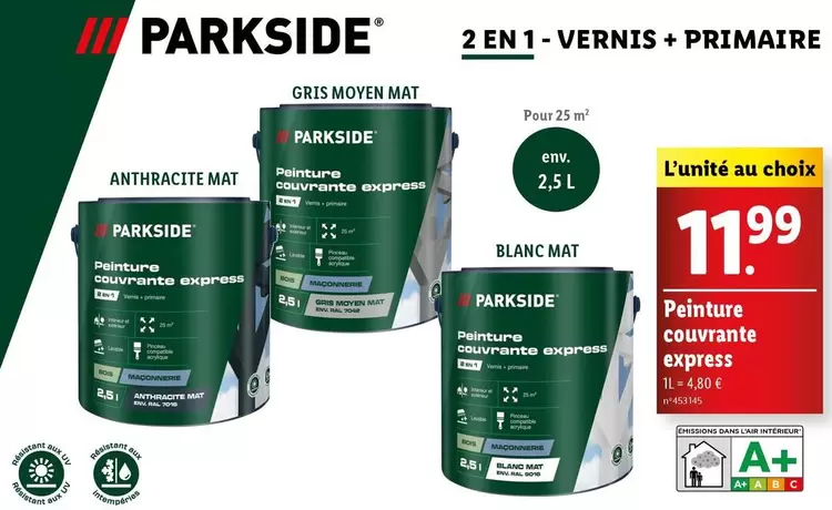 parkside - peinture couvrante express