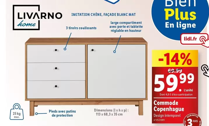 livarno home - commode copenhague