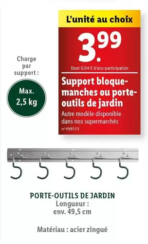 Support Bloque- Manches Ou Porte- Outils De Jardin