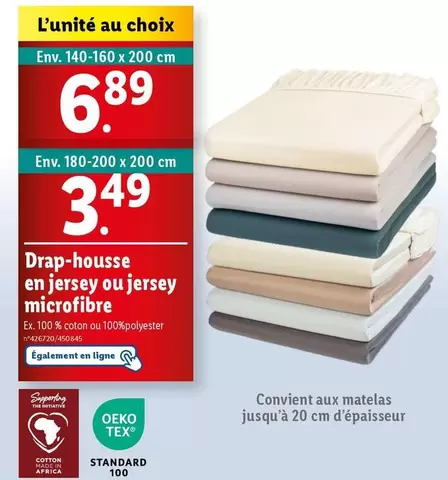 oeko-tex - drap-housse en jersey 