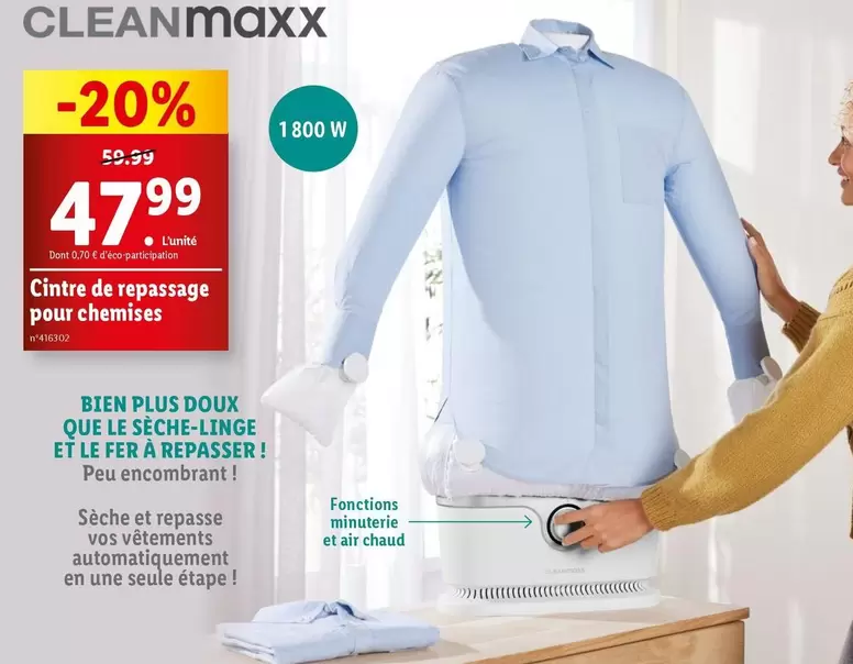 Cleanmaxx - Cintre De Repassage Pour Chemises