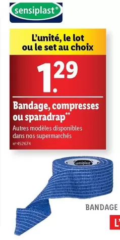 sensiplast - bandage, compreses ou sparadrap