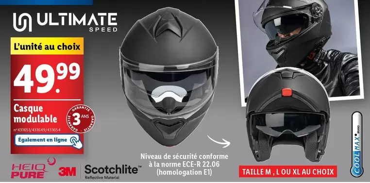 ultimate speed - casque modulable