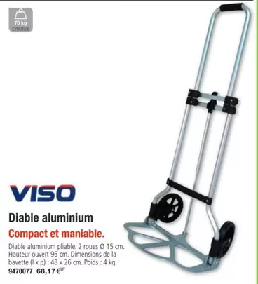 Viso - Diable Aluminium Compact Et Maniable offre à 68,17€ sur Plein ciel