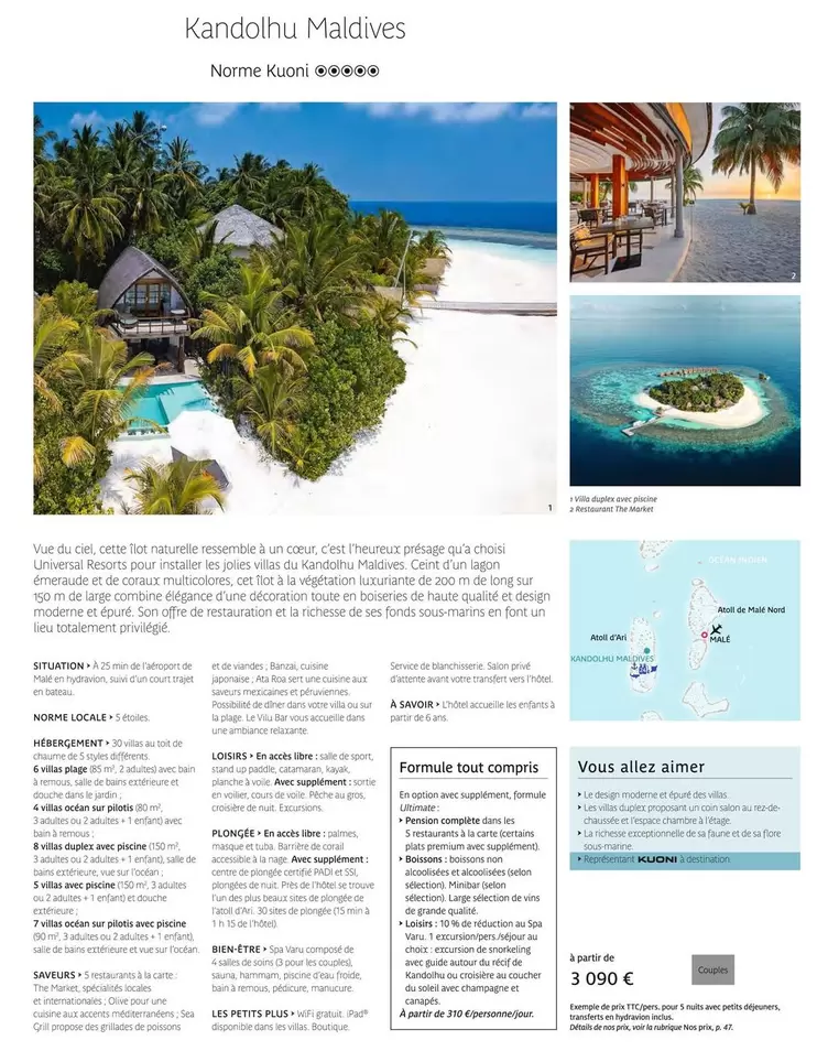 Kandolhu Maldives offre à 3090€ sur Kuoni