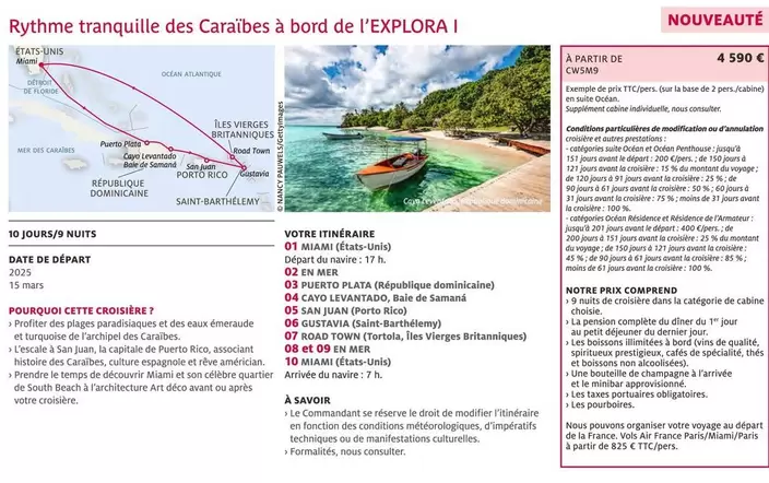 Rythme Tranquille Des Caraïbes À Bord De L'Explora I offre à 4590€ sur Kuoni