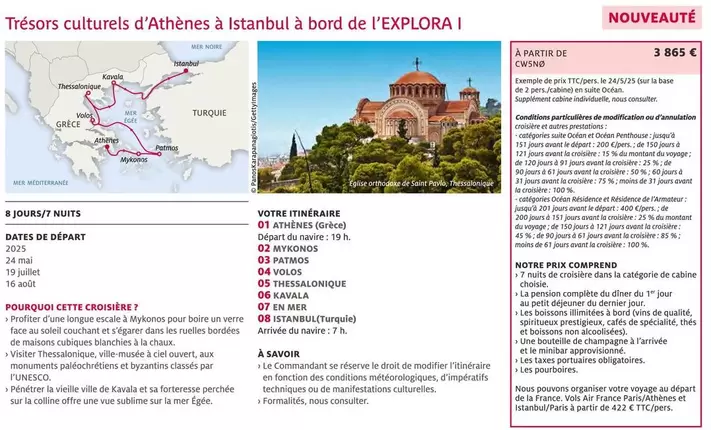 Trésors Culturels D'athènes À Istanbul À Bord De L'Explora I offre à 3865€ sur Kuoni