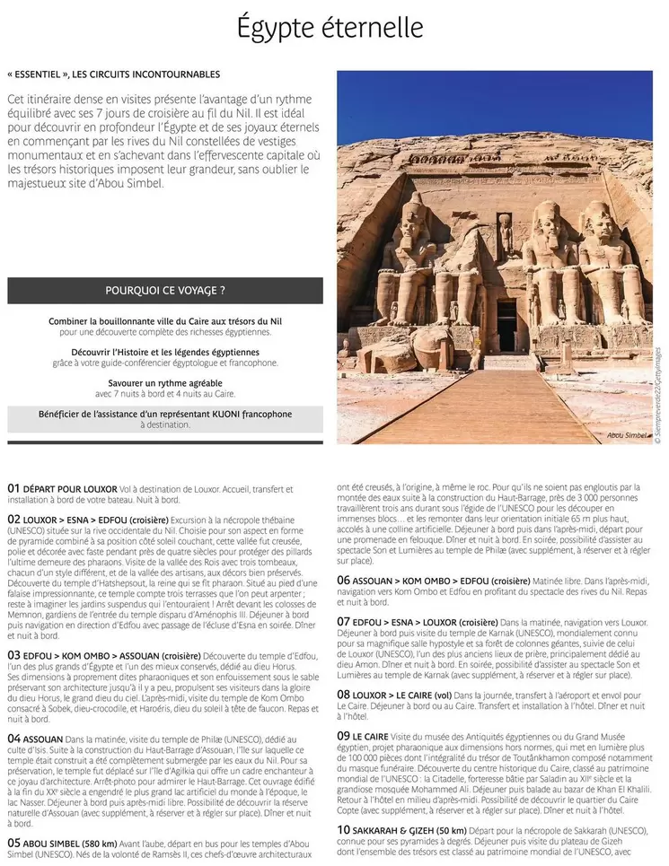 Égypte Éternelle offre sur Kuoni