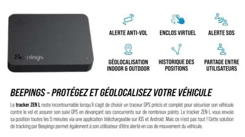 Beepings Protege Et Geolocalisez Votre Véhicule offre sur Narbonne accessoires