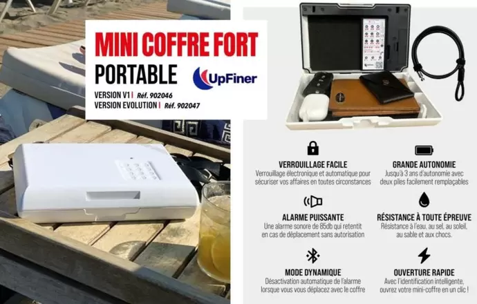 Upfiner - Mini Coffre Fort Portable offre sur Narbonne accessoires