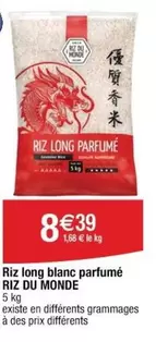 Riz Du Monde - Riz Long Blanc Parfumé offre à 8,39€ sur Cora