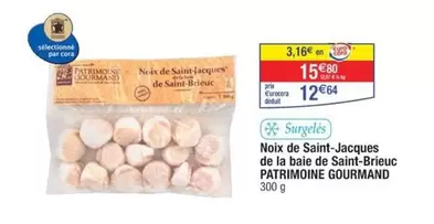 Cora - Patrimoine Gourmand - Noix De Saint-jacques De La Baie De Saint-brieuc offre à 12,64€ sur Cora