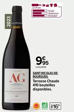 Château Terres - Terresse Chaude Saint-Nicolas-De-Bourgueil : Vin rouge fruité et élégant en promotion