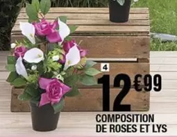 Composition De Roses Et Lys