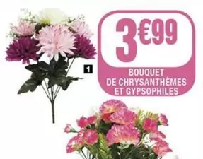 Bouquet De Chrysanthemes Et Gypsophiles