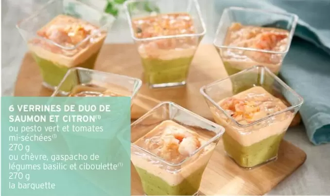 6 Verrines De Duo De Saumon Et Citron offre sur Intermarché