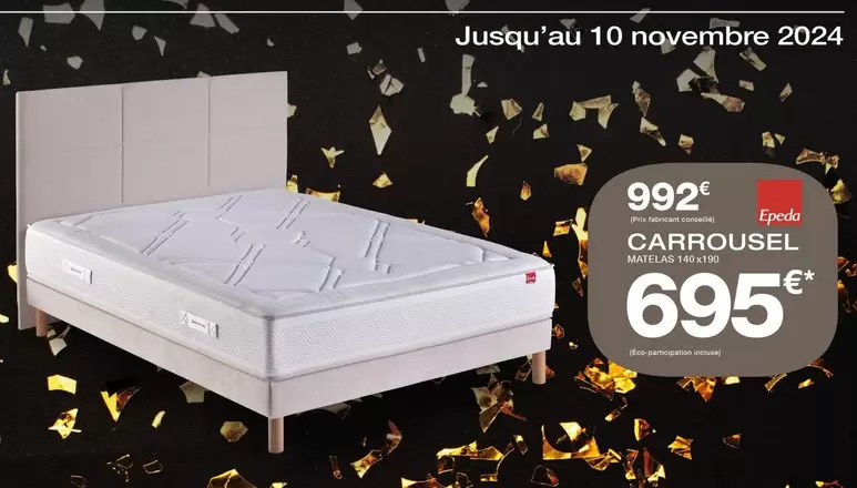 Epéda - Carrousel Matelas 140x190 69 offre à 695€ sur monsieur meuble