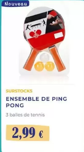 Ensemble De Ping Pong offre à 2,99€ sur Noz