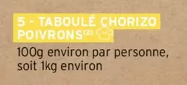 Poivrons - Taboulé Chorizo offre sur Intermarché Contact