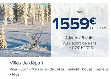 Villages De Départ offre à 1559€ sur Carrefour Express