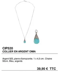 Omia - CIP520 Collier En Argent offre à 39,9€ sur Artisans du Monde
