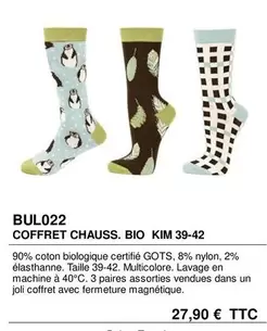 Coffret Chauss. Bio Kim 39-42 offre à 27,9€ sur Artisans du Monde