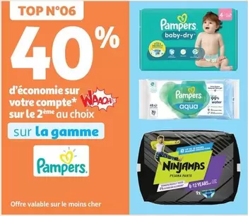 Pampers - Sur La Gamme offre sur Auchan Supermarché