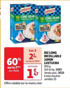 Lustucru - Riz Long Incollable offre à 2,1€ sur Auchan Supermarché