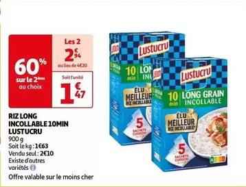 Lustucru - Riz Long Incollable 10min offre à 1,47€ sur Auchan Hypermarché