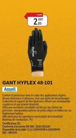 Ansell - Gant Hyflex 48 101 offre à 2,03€ sur DomPro