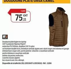 Dompro - Doudoune Plate Orsa Camel offre à 75,11€ sur DomPro