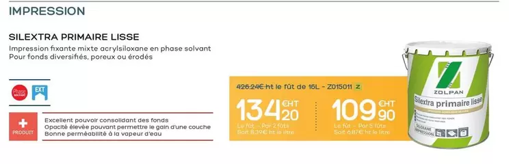 Zolpan - Silextra Primaire Lisse offre à 109,9€ sur Tollens