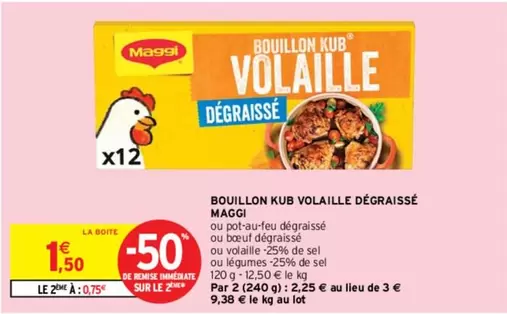 Maggi - Bouillon Kub Volaille Dégraissé offre à 1,5€ sur Intermarché Contact