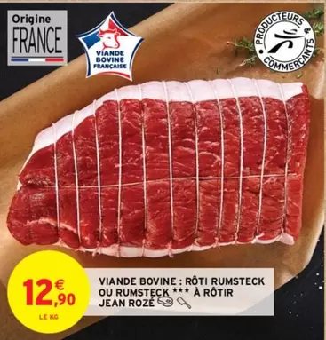 Jean Rozé - Rôti Rumsteck : Viande Bovine de Qualité, Idéal à Rôtir