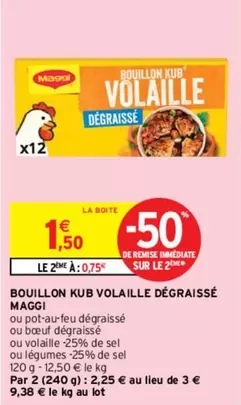 Maggi - Bouillon Kub Volaille Dégraissé