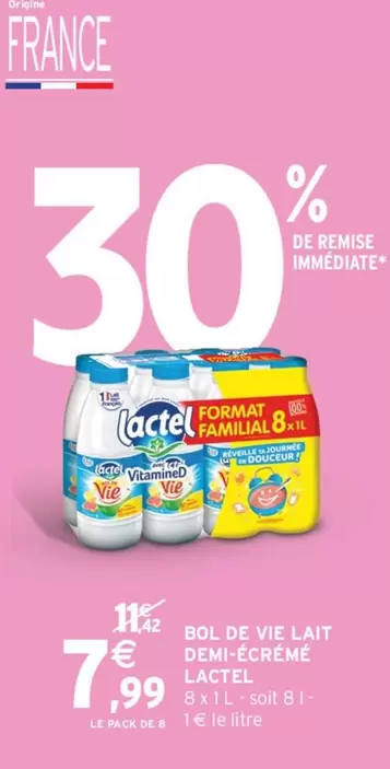 Lactel - Bol De Vie Lait Demi-écrémé