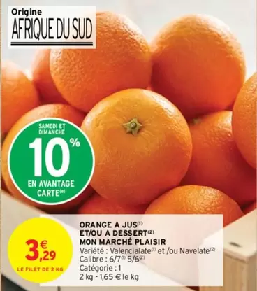 Orange - Jus Etiou : Promo Plaisir pour un Dessert Gourmand