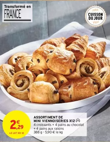 assortiment de mini viennoiseries x12