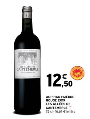 Aop Haut-medoc Rouge 2019 Les Allees De Cantemerle