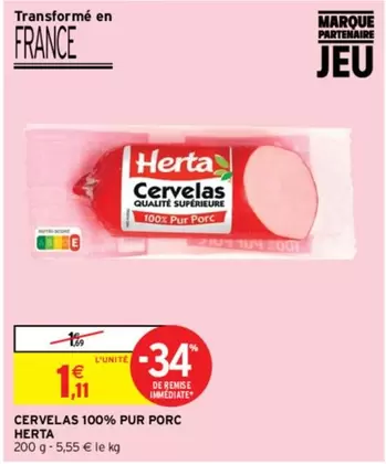 Herta - Cervelas 100% Pur Porc