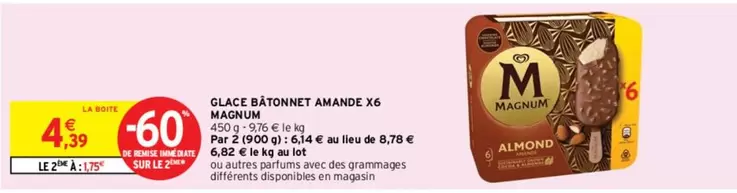 Mandu - Glace Batonnet Amande X6